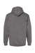Bayside BA960 Mens USA Made Hooded Sweatshirt Hoodie w/ Pouch Pocket Charcoal Grey Flat Back