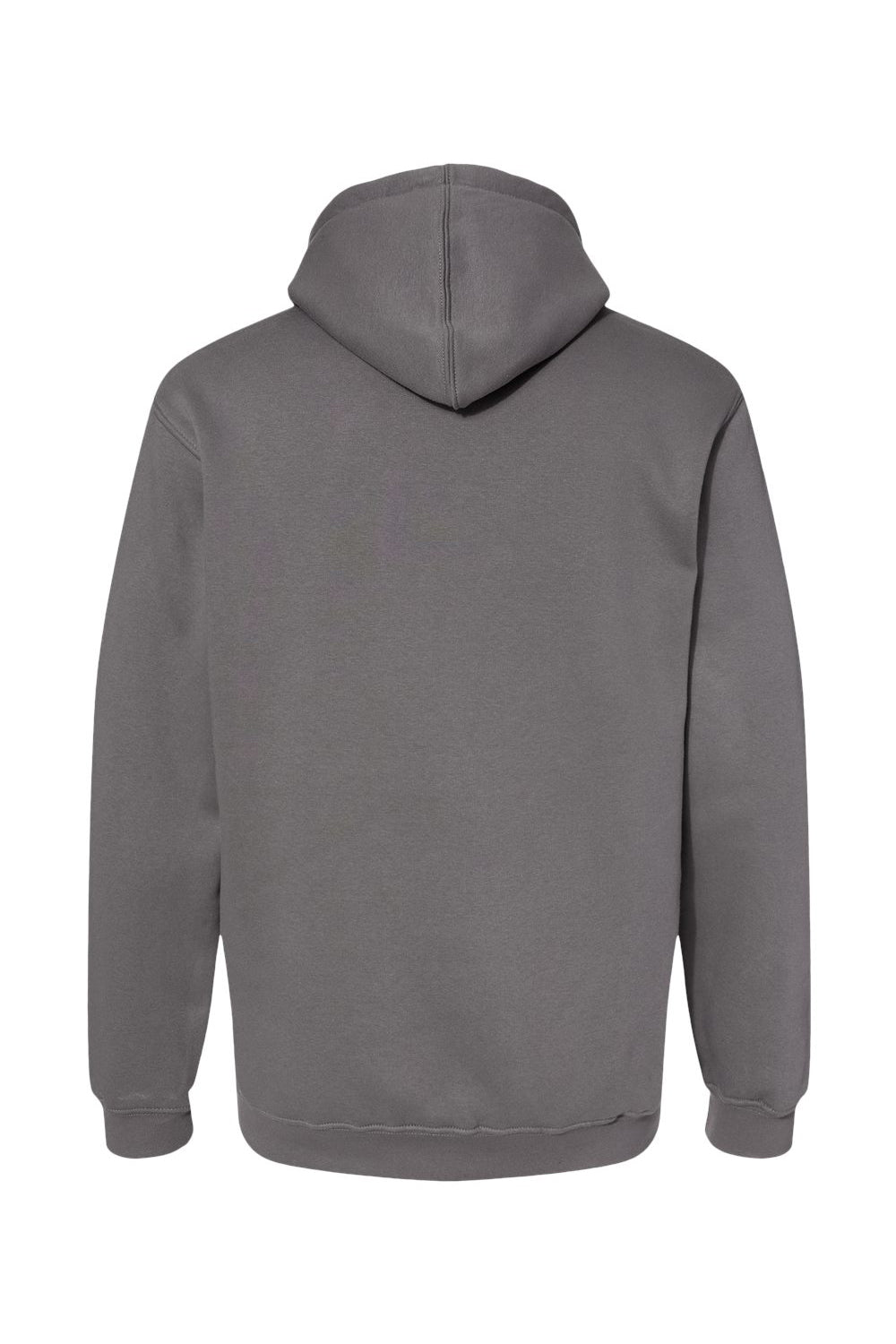 Bayside BA960 Mens USA Made Hooded Sweatshirt Hoodie Charcoal Grey Flat Back