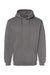 Bayside BA960 Mens USA Made Hooded Sweatshirt Hoodie Charcoal Grey Flat Front