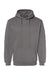 Bayside BA960 Mens USA Made Hooded Sweatshirt Hoodie w/ Pouch Pocket Charcoal Grey Flat Front
