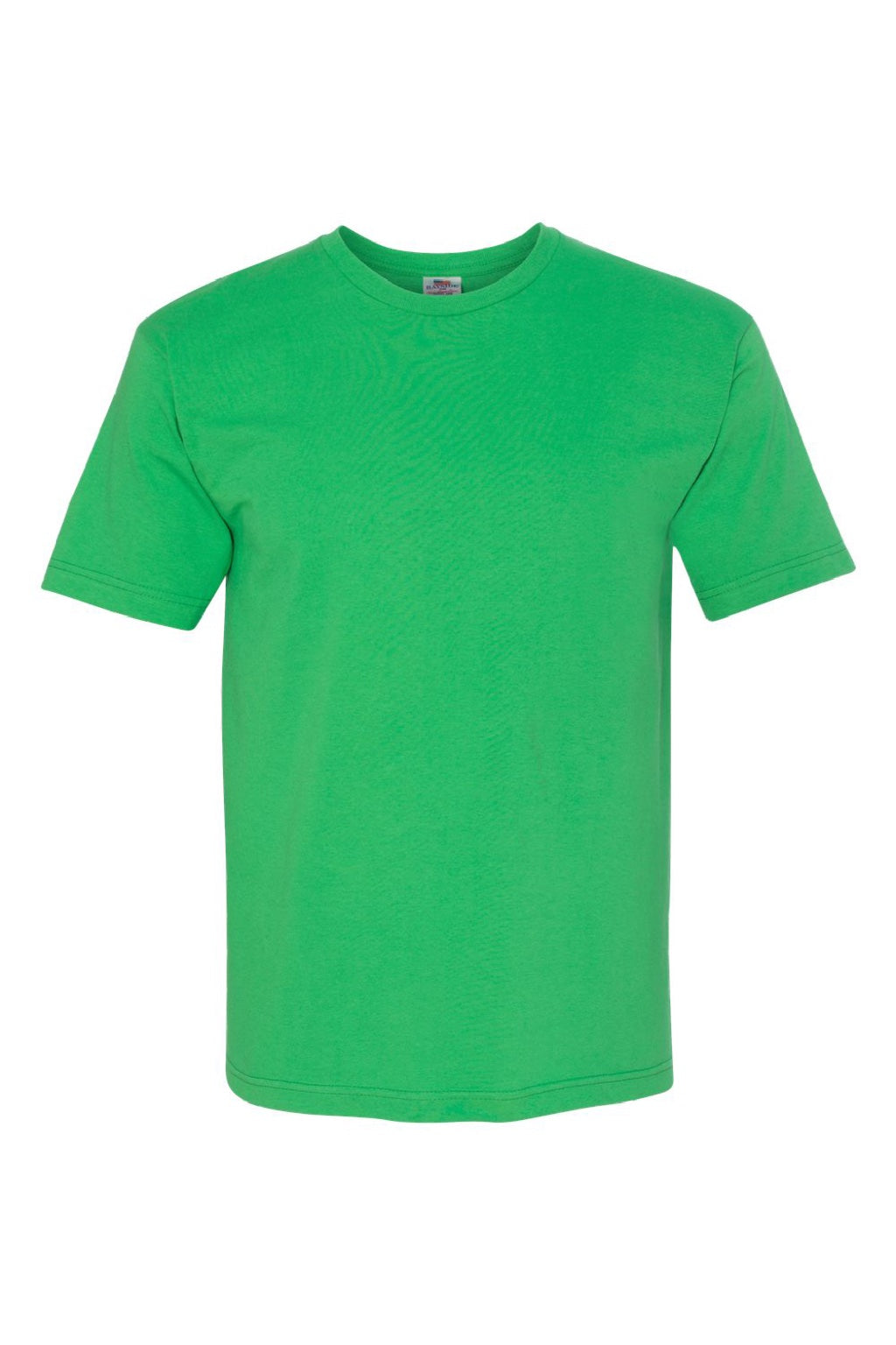 Bayside 5040 Mens USA Made Short Sleeve Crewneck T-Shirt Irish Kelly Green Flat Front