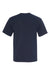 Bayside BA5040 Mens USA Made Short Sleeve Crewneck T-Shirt Dark Navy Blue Flat Back
