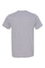 Bayside 5010 Mens USA Made Short Sleeve Crewneck T-Shirt Heather Grey Flat Back