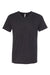 Bella + Canvas BC3415/3415C/3415 Mens Short Sleeve V-Neck T-Shirt Solid Black Flat Front