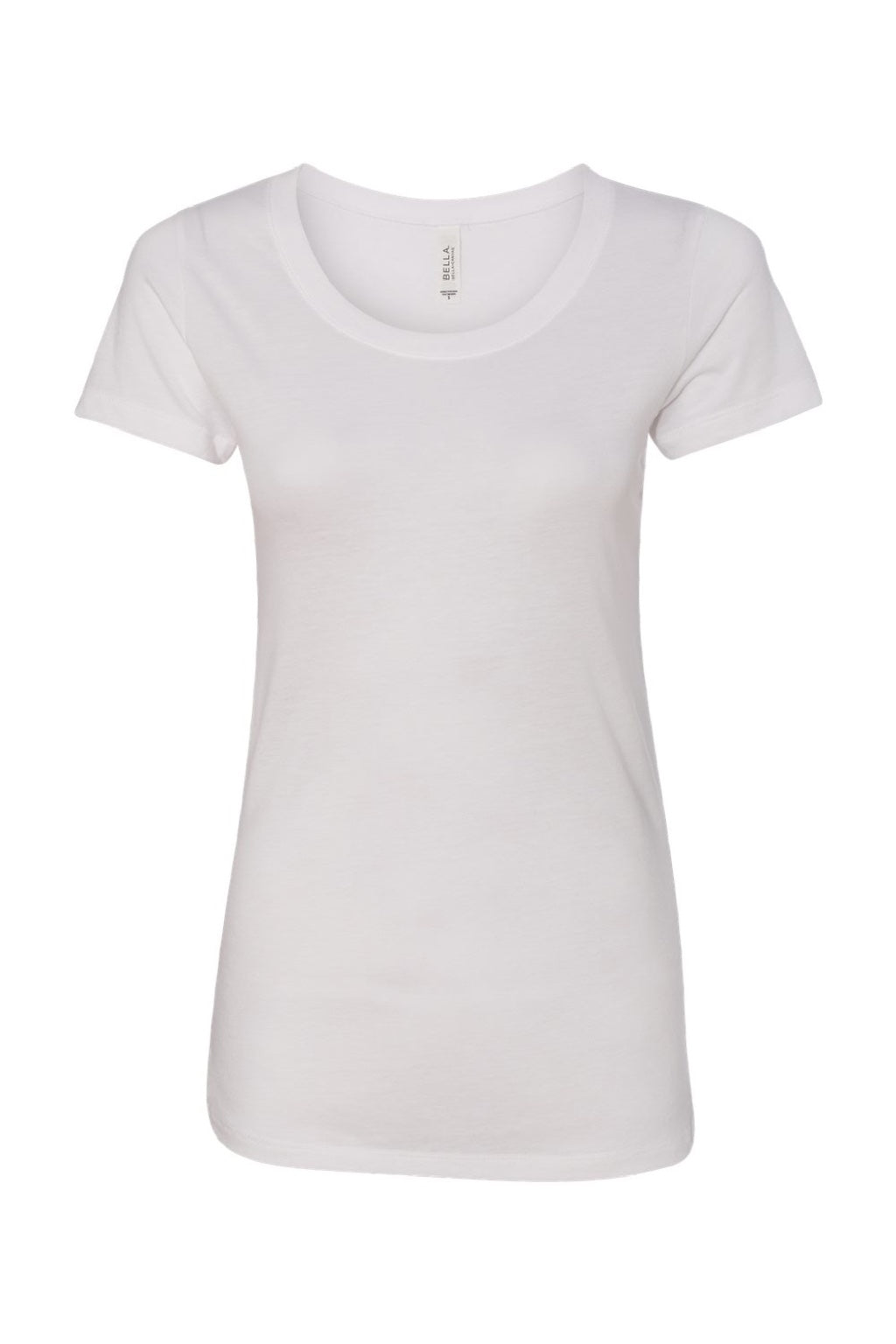 Bella + Canvas BC8413/8413 Womens Short Sleeve Crewneck T-Shirt Solid White Flat Front