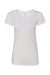 Bella + Canvas BC8413/8413 Womens Short Sleeve Crewneck T-Shirt Solid White Flat Front