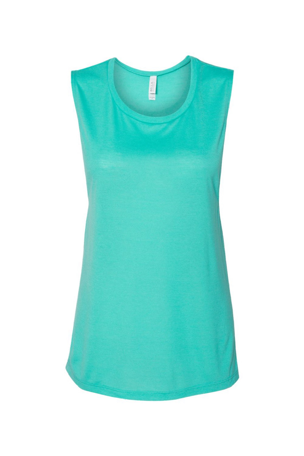 Bella + Canvas BC8803/8803 Womens Flowy Muscle Tank Top Teal Green Flat Front