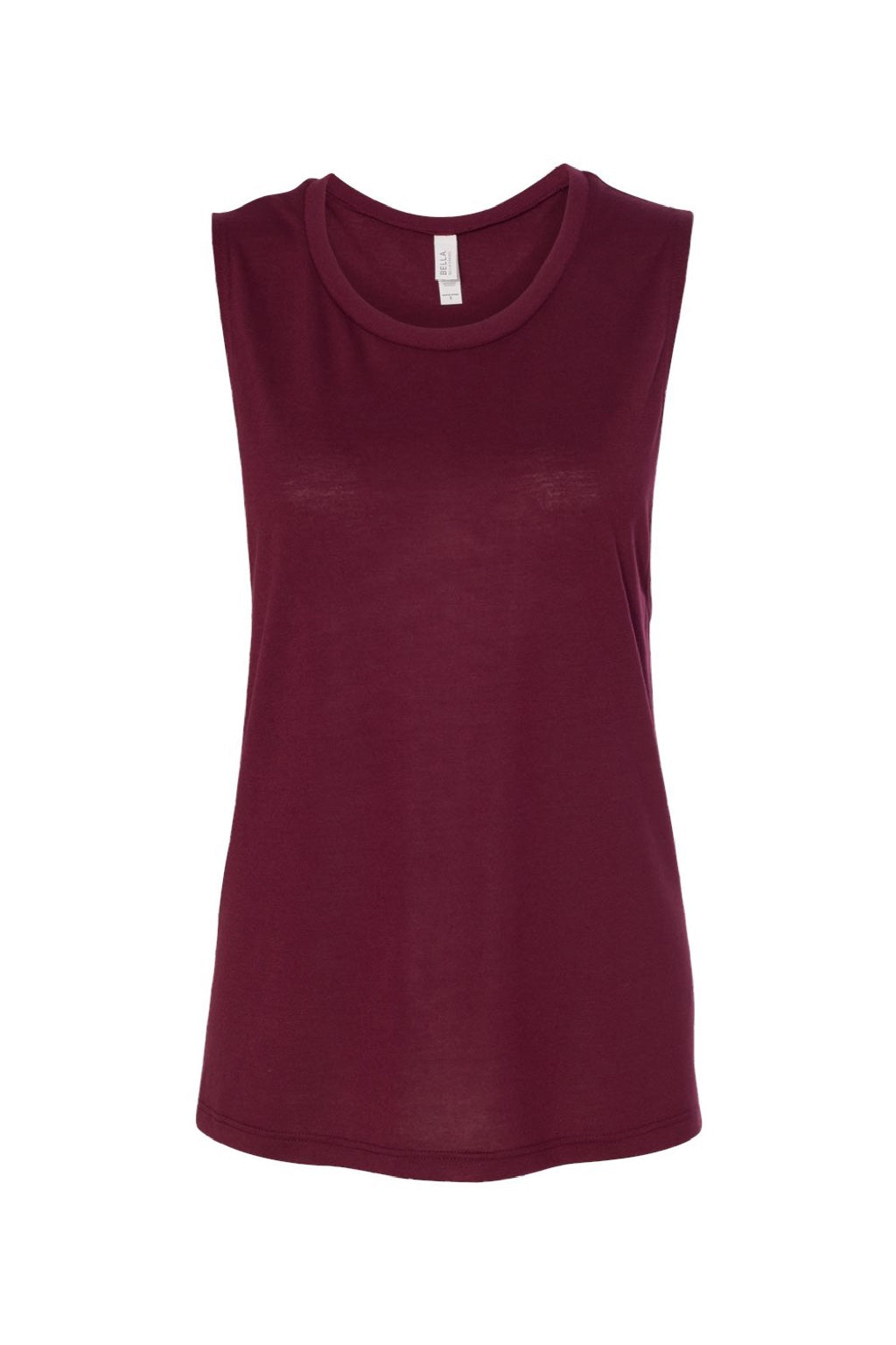 Bella + Canvas BC8803/8803 Womens Flowy Muscle Tank Top Maroon Flat Front