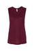 Bella + Canvas BC8803/8803 Womens Flowy Muscle Tank Top Maroon Flat Front
