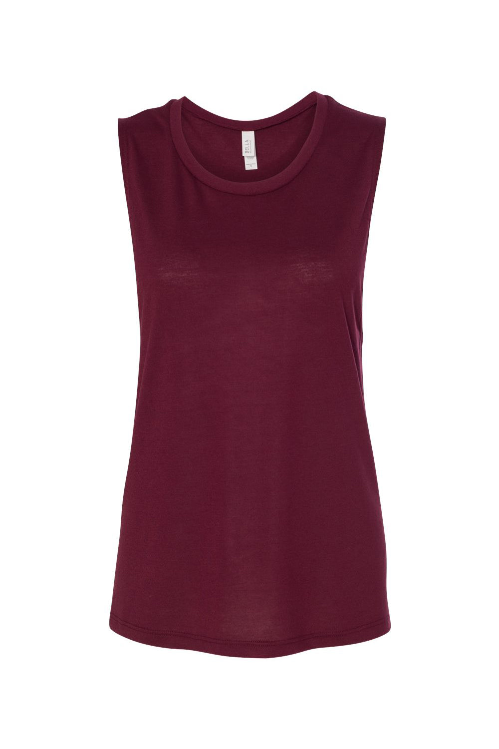 Bella + Canvas BC8803/B8803/8803 Womens Flowy Muscle Tank Top Maroon Flat Front