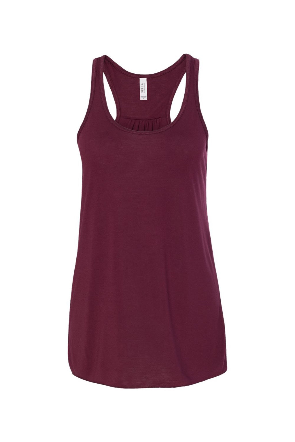 Bella + Canvas BC8800/8800 Womens Flowy Tank Top Maroon Flat Front