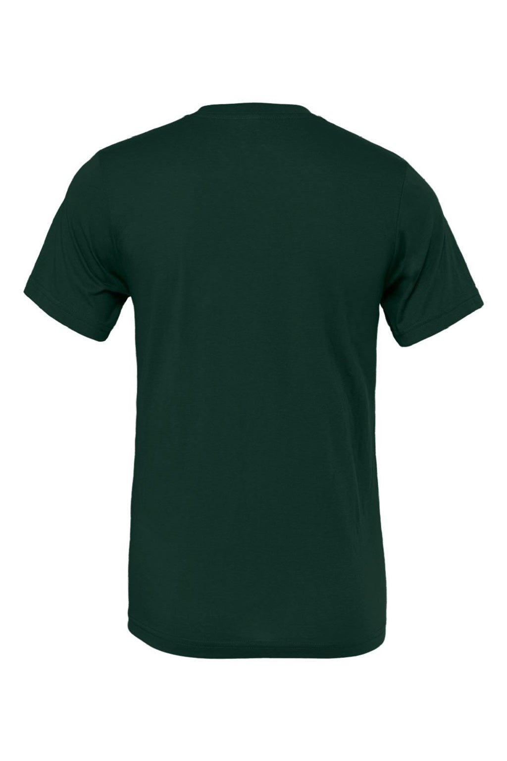 Bella + Canvas BC3001/3001 Mens Jersey Short Sleeve Crewneck T-Shirt Forest Green Flat Back