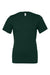 Bella + Canvas BC3001/3001 Mens Jersey Short Sleeve Crewneck T-Shirt Forest Green Flat Front