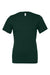 Bella + Canvas BC3001/3001C Mens Jersey Short Sleeve Crewneck T-Shirt Forest Green Flat Front