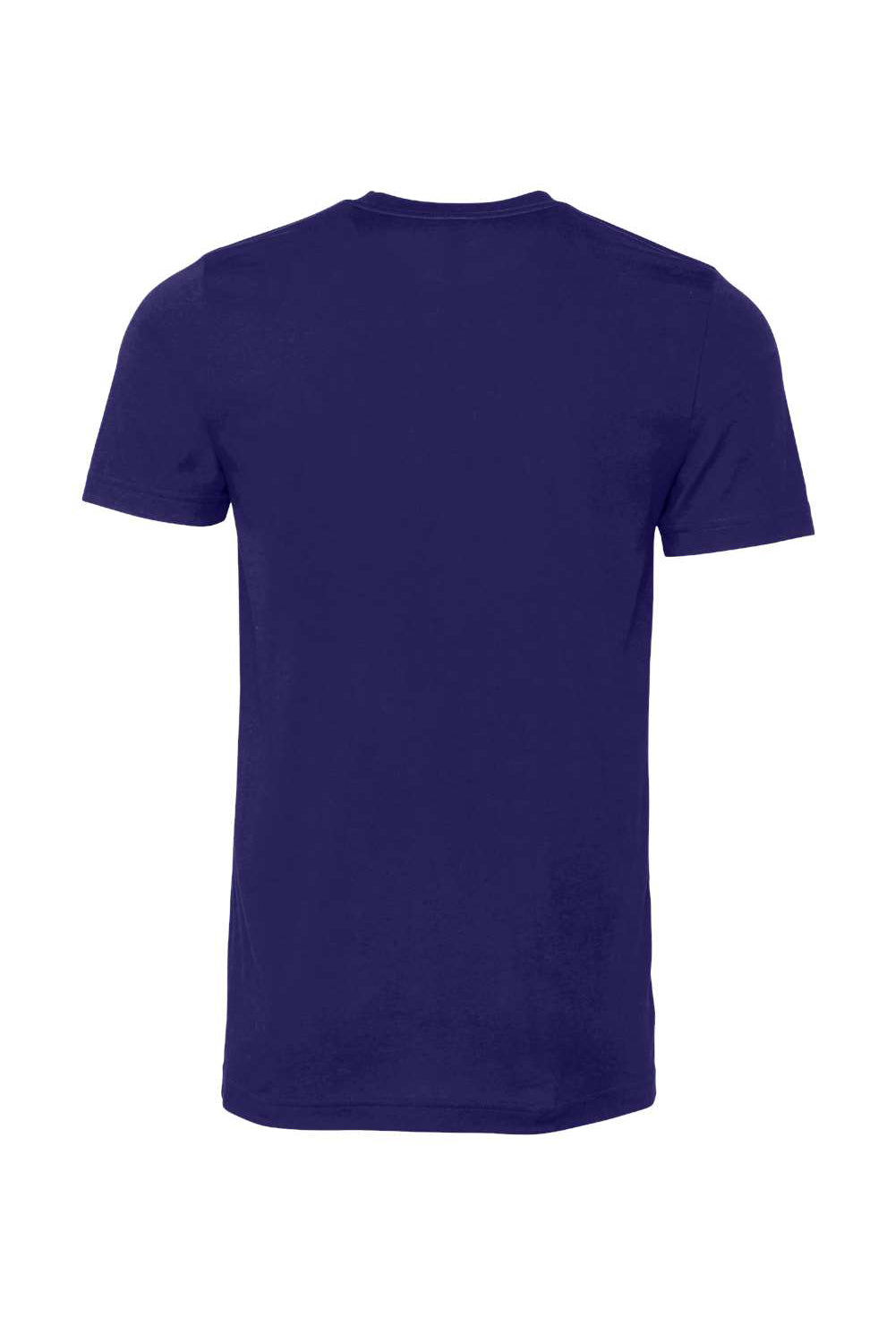 Bella + Canvas BC3001/3001C Mens Jersey Short Sleeve Crewneck T-Shirt Team Navy Blue Flat Back