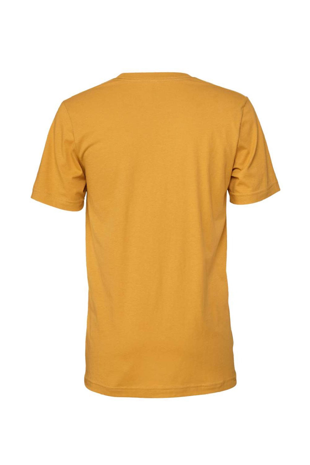 Bella + Canvas BC3001/3001 Mens Jersey Short Sleeve Crewneck T-Shirt Mustard Yellow Flat Back