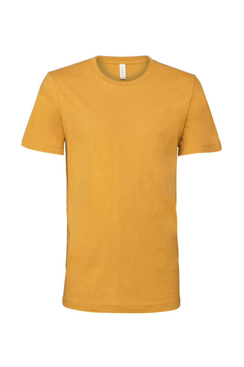 Bella + Canvas BC3001/3001C Mens Jersey Short Sleeve Crewneck T-Shirt Mustard Yellow Flat Front