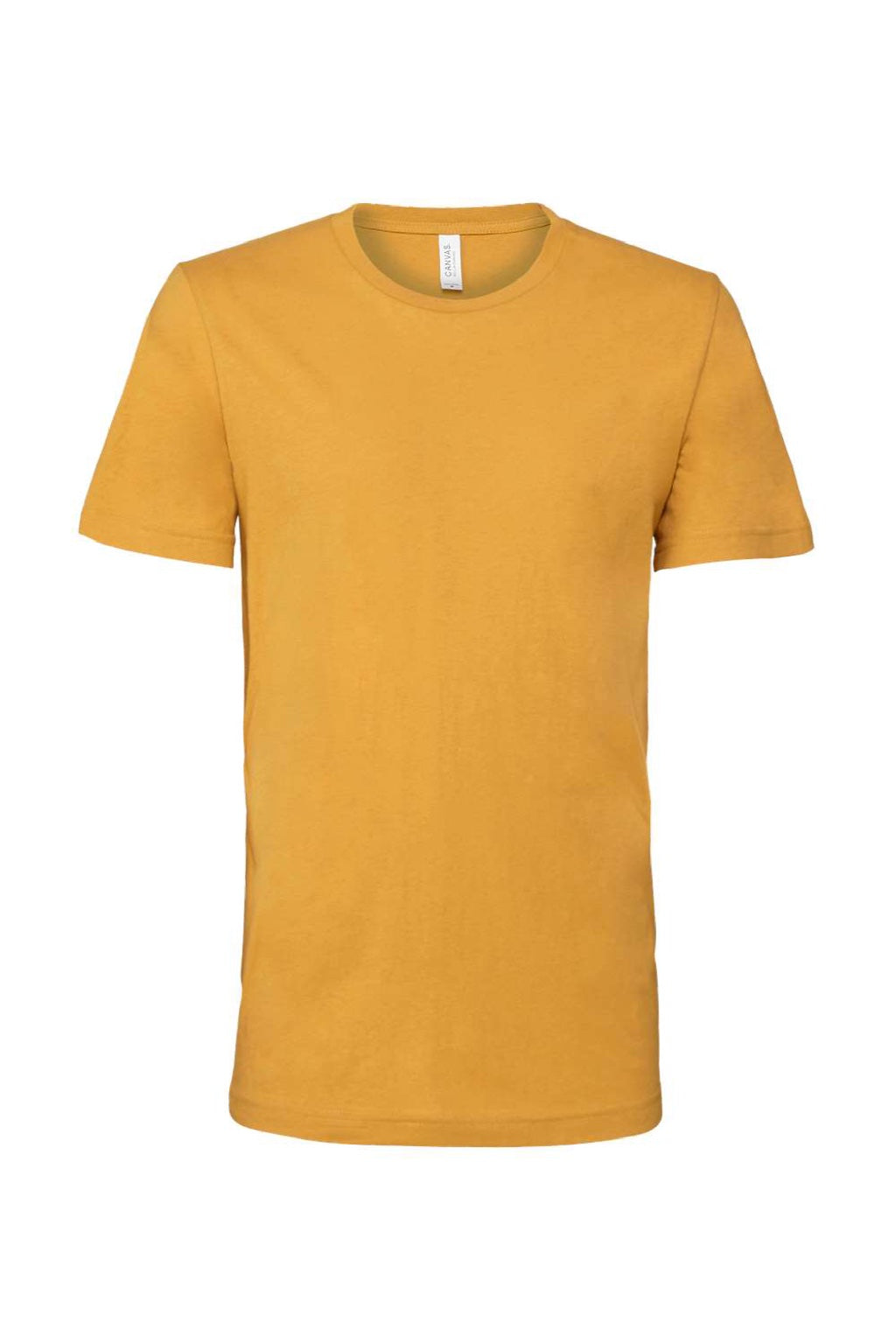 Bella + Canvas BC3001/3001 Mens Jersey Short Sleeve Crewneck T-Shirt Mustard Yellow Flat Front
