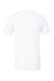 Bella + Canvas BC3413/3413C/3413 Mens Short Sleeve Crewneck T-Shirt Solid White Flat Back