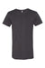 Bella + Canvas 3006 Mens Long Body Urban Short Sleeve Crewneck T-Shirt Heather Dark Grey Flat Front