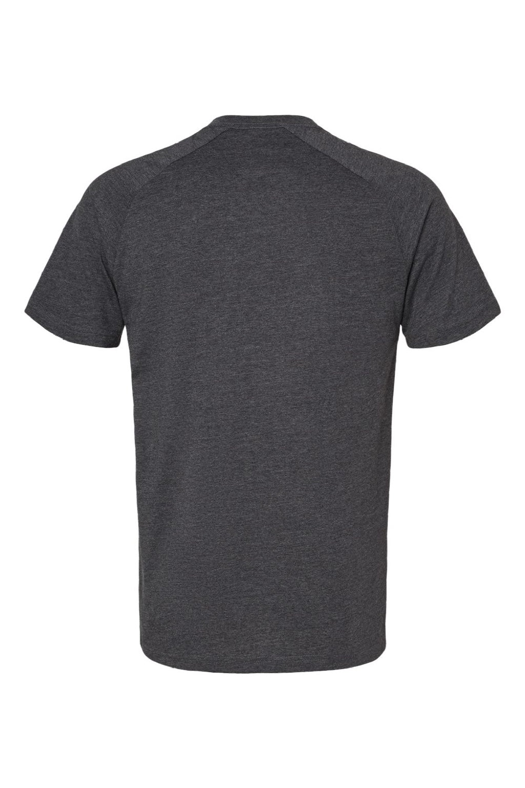 Bella + Canvas 3201 Mens CVC Raglan Short Sleeve Crewneck T-Shirt Heather Dark Grey Flat Back