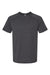 Bella + Canvas 3201 Mens CVC Raglan Short Sleeve Crewneck T-Shirt Heather Dark Grey Flat Front