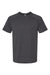 Bella + Canvas 3201 Mens CVC Raglan Short Sleeve Crewneck T-Shirt Heather Dark Grey Flat Front