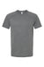 Bella + Canvas 3201 Mens CVC Raglan Short Sleeve Crewneck T-Shirt Heather Deep Grey Flat Front