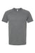 Bella + Canvas 3201 Mens CVC Raglan Short Sleeve Crewneck T-Shirt Heather Deep Grey Flat Front