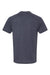 Bella + Canvas 3201 Mens CVC Raglan Short Sleeve Crewneck T-Shirt Heather Navy Blue Flat Back