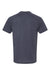 Bella + Canvas 3201 Mens CVC Raglan Short Sleeve Crewneck T-Shirt Heather Navy Blue Flat Back