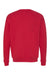 Bella + Canvas BC3945/3945 Mens Fleece Crewneck Sweatshirt Red Flat Back
