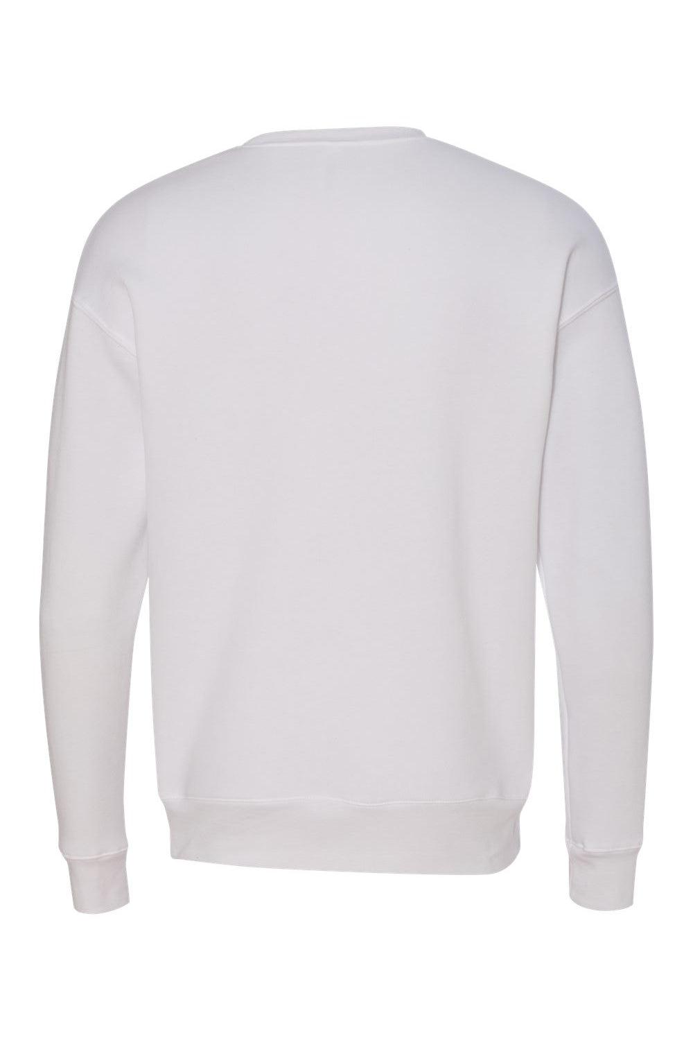 Bella + Canvas BC3945/3945 Mens Fleece Crewneck Sweatshirt White Flat Back