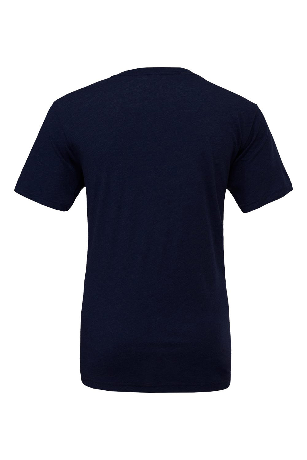 Bella + Canvas BC3413/3413C/3413 Mens Short Sleeve Crewneck T-Shirt Solid Navy Blue Flat Back