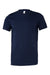 Bella + Canvas BC3413/3413C/3413 Mens Short Sleeve Crewneck T-Shirt Solid Navy Blue Flat Front