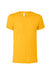 Bella + Canvas BC3413/3413C/3413 Mens Short Sleeve Crewneck T-Shirt Yellow Gold Flat Front