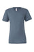 Bella + Canvas BC3413/3413C/3413 Mens Short Sleeve Crewneck T-Shirt Denim Blue Flat Front