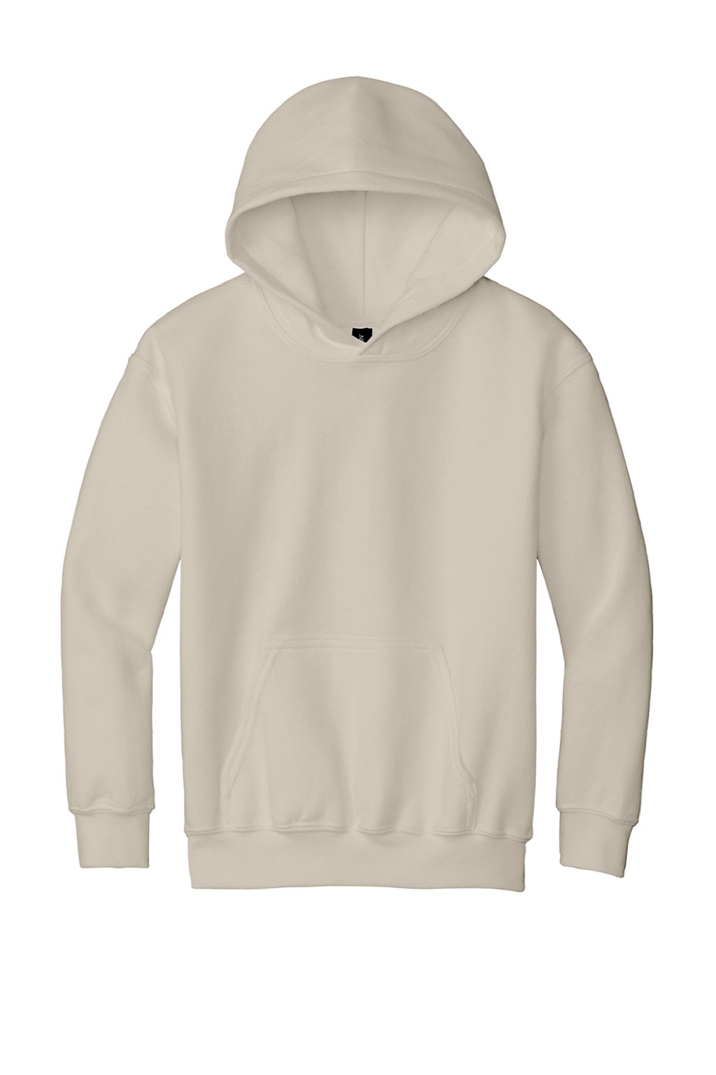 Gildan 18500B Youth Pill Resistant Hooded Sweatshirt Hoodie w/ Pouch Pocket Sand Flat Front
