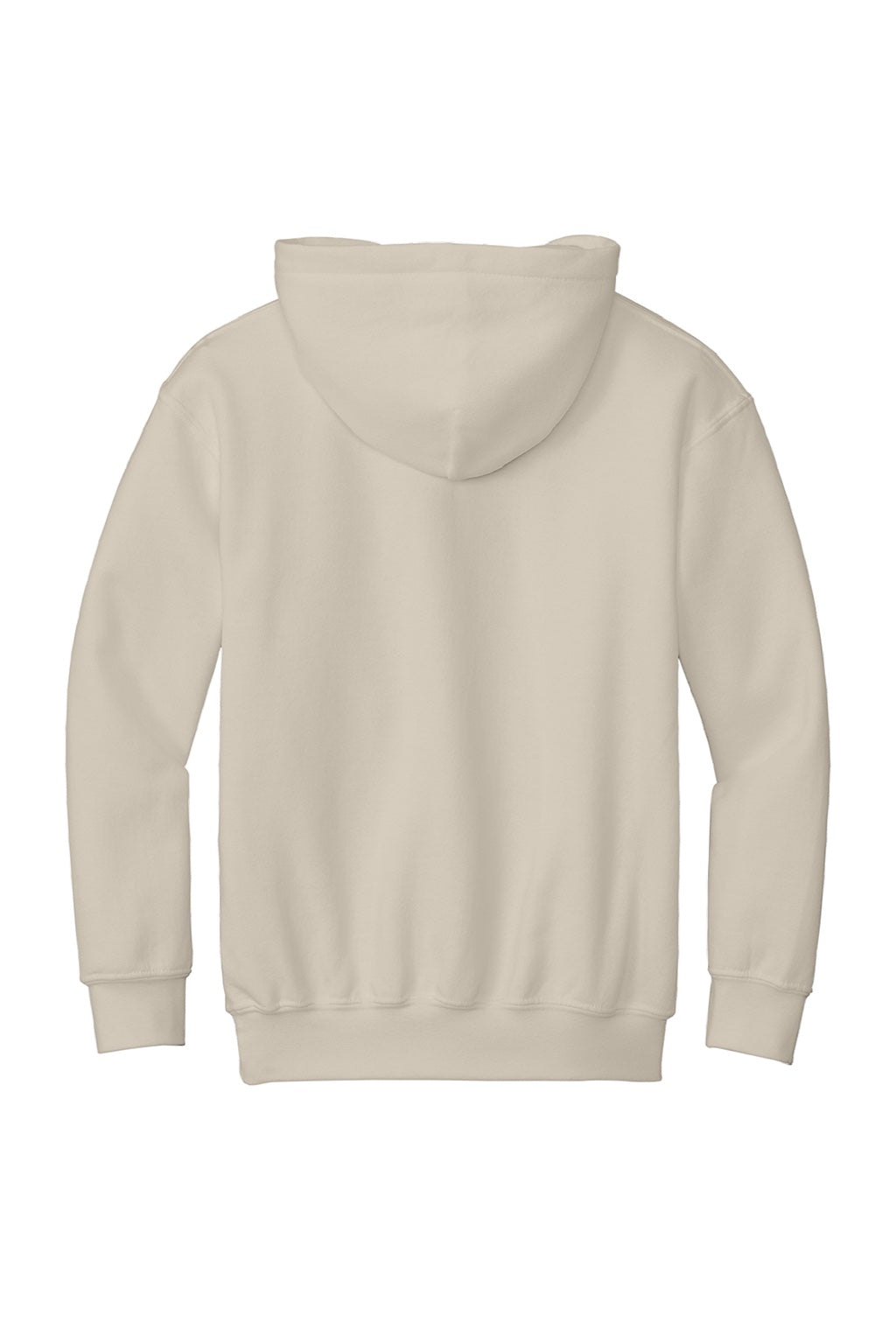 Gildan 18500B Youth Pill Resistant Hooded Sweatshirt Hoodie w/ Pouch Pocket Sand Flat Back