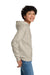 Gildan 18500B Youth Pill Resistant Hooded Sweatshirt Hoodie w/ Pouch Pocket Sand Model Side