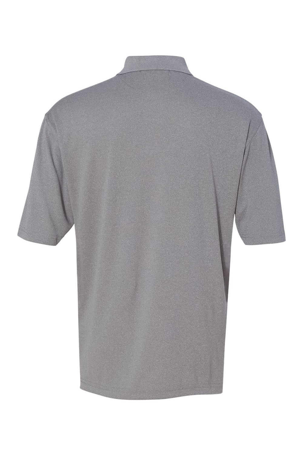 Sierra Pacific 0469 Mens Moisture Wish Mesh Short Sleeve Polo Shirt Heather Steel Grey Flat Back