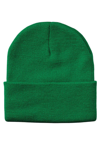 Sportsman Hats SP12 Unisex Solid Cuffed Beanie Kelly Green Flat Front