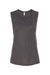 Bella + Canvas BC8803/8803 Womens Flowy Muscle Tank Top Heather Dark Grey Flat Front