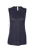 Bella + Canvas BC8803/8803 Womens Flowy Muscle Tank Top Midnight Blue Flat Front