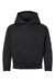 LAT 2296 Youth Fleece Hooded Sweatshirt Hoodie w/ Pouch Pocket Black Flat Front