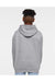 LAT 2296 Youth Fleece Hooded Sweatshirt Hoodie Heather Grey Model Back