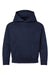 LAT 2296 Youth Fleece Hooded Sweatshirt Hoodie Navy Blue Flat Front