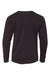 LAT 6201 Youth Fine Jersey Long Sleeve Crewneck T-Shirt Black Flat Back