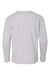 LAT 6201 Youth Fine Jersey Long Sleeve Crewneck T-Shirt Heather Grey Flat Back