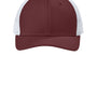 Sport-Tek Hats Mens Club Adjustable Trucker Hat - Maroon/White